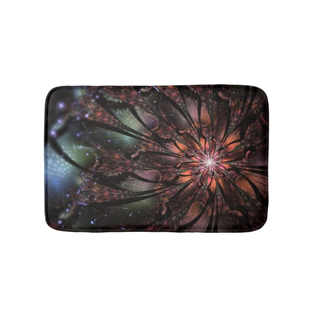 Tapis De Bain Fleur de fantaisie fractale douce et tendre (Devant)