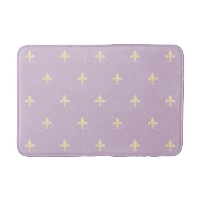 Tapis De Bain Fleur de Lis Lilac (Devant)