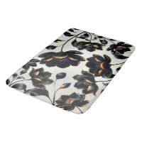 Fleur de Noir et Or Greige Élégant Sombre Humeur