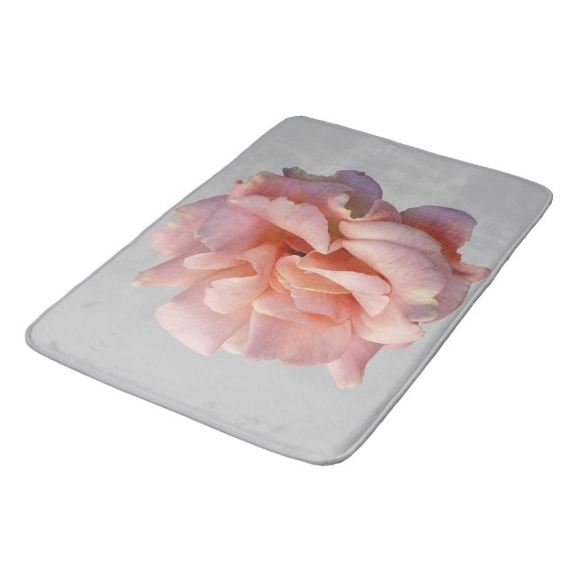 Tapis De Bain fleur de rose rose (Angle)