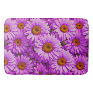 Tapis De Bain Fleur de soleil à fleurs de magenta violet marguer
