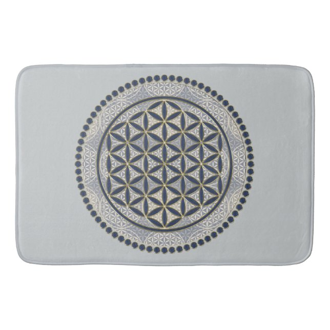 Tapis De Bain Fleur de vie / Blume des Lebens - Button IX (Devant)