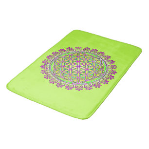 Tapis De Bain Fleur De Vie - Ornements Vintages En Fleurs 2