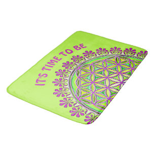Tapis De Bain Fleur De Vie - Ornements Vintages En Fleurs 2