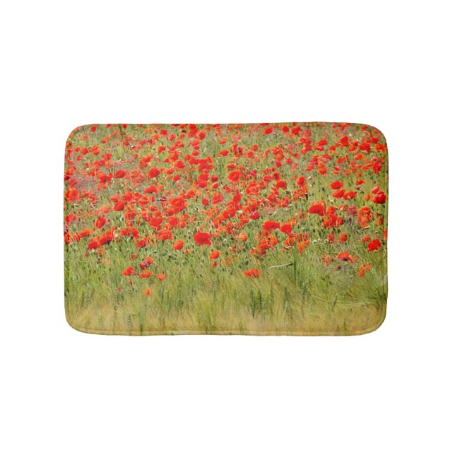 Tapis De Bain fleur d'été rouge (Devant)