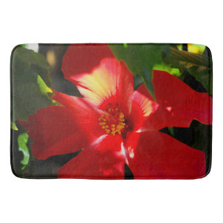 Tapis De Bain Fleur d'Hibiscus rouge au soleil