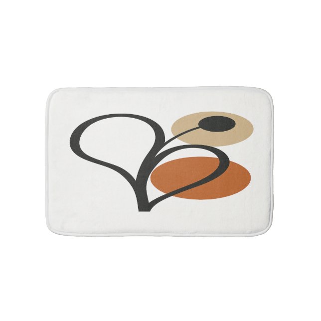Tapis De Bain Fleur Douce Botanique Contemporaine  (Devant)