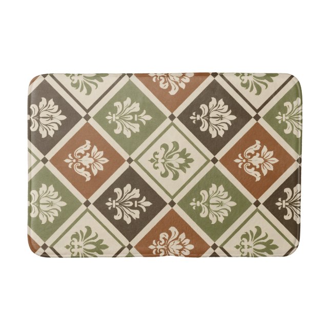 Tapis De Bain Fleur géométrique (Devant)