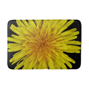 Tapis De Bain Fleur jaune de pissenlit d'été sur toute couleur