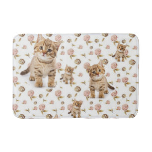 Tapis De Bain Fleur Kitten Salle de bain Mat