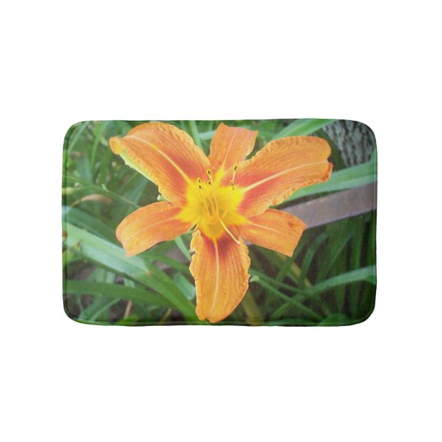 Tapis De Bain Fleur orange (Devant)