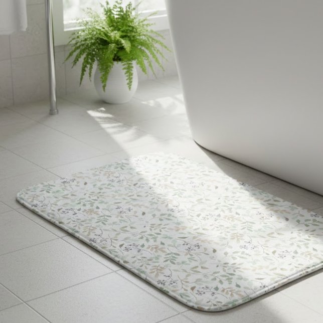 Tapis De Bain Fleur sauvage Boho  (Créateur téléchargé)