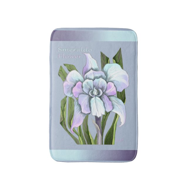 Tapis de bain fleur Smeraldo (Devant (Vertical))