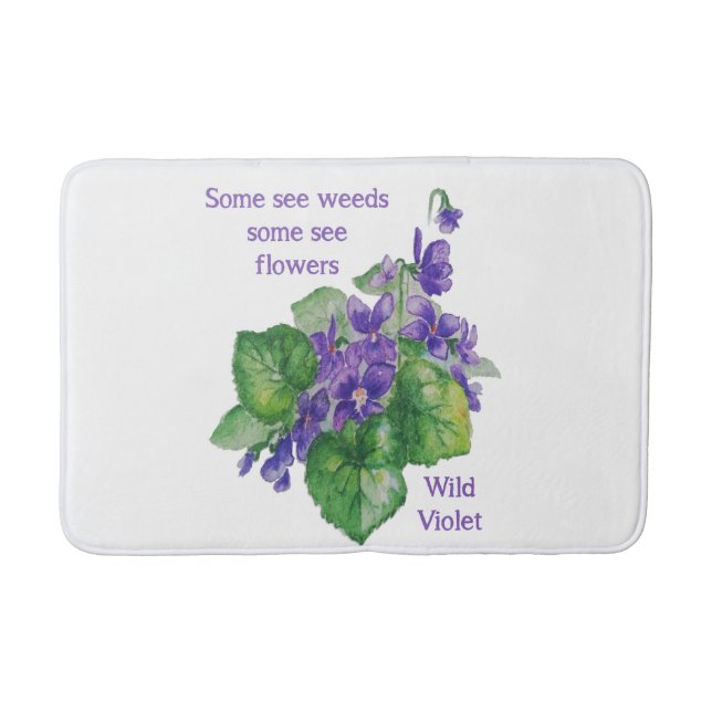 Tapis De Bain Fleur Violet Sauvage Certains Voient Les mauvaises (Devant)