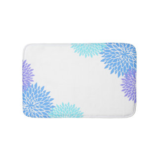 Tapis de bain fleuri coloré moderne