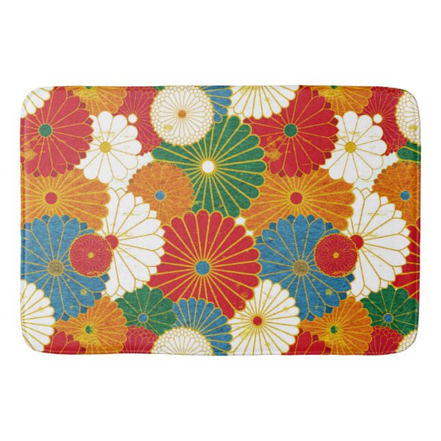 Tapis De Bain Fleurs Abstraites (Devant)