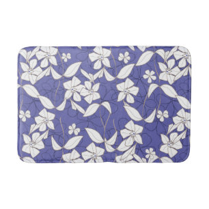 Tapis De Bain Fleurs blanches sur la boucle