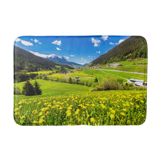 Tapis De Bain Fleurs | Canton des Grisons de Dandelion, Suisse (Devant)