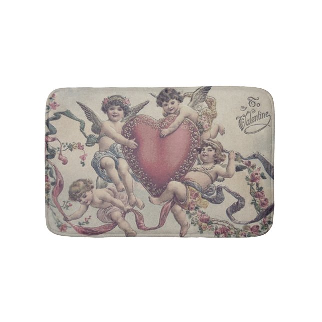 Tapis De Bain Fleurs Coeur Coeur Épides Cherub (Devant)