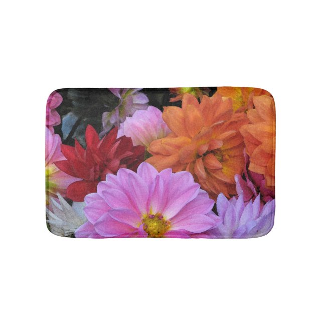 Tapis De Bain Fleurs Dahlia Mats de bain (Devant)