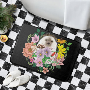 Tapis De Bain Fleurs de hérisson mignonnes