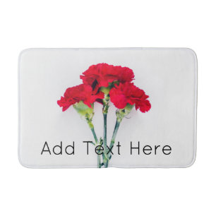 Tapis De Bain Fleurs de la carnation rouge