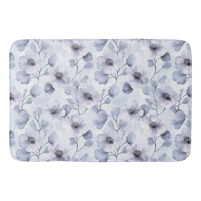 Tapis De Bain Fleurs de lavande violette (Devant)