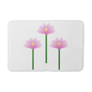 Tapis De Bain Fleurs de Lotus roses