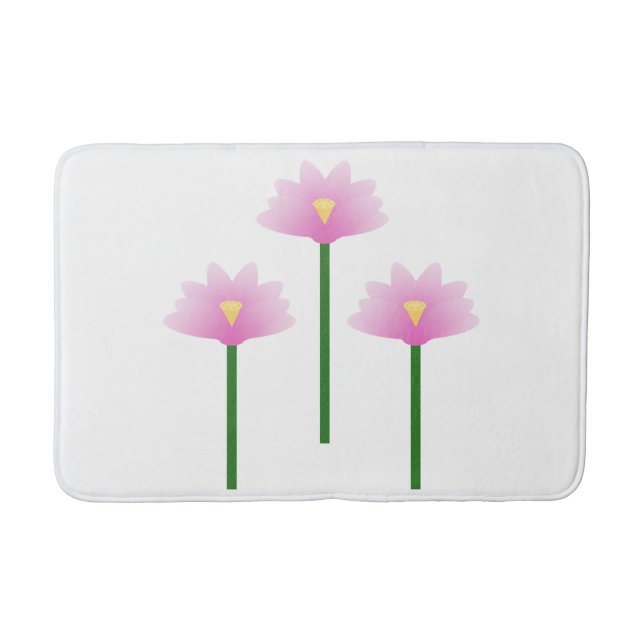 Tapis De Bain Fleurs de Lotus roses (Devant)