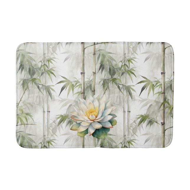 Tapis De Bain Fleurs de Lotus Sérénité  (Devant)