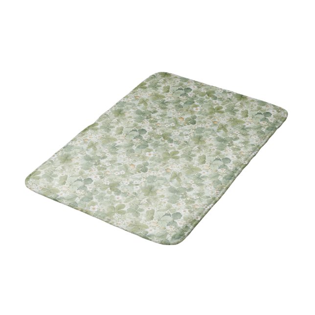 Tapis De Bain Fleurs de prairie verte magnifique   (Angle)
