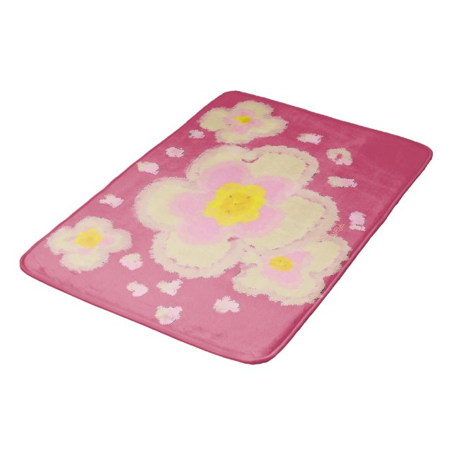 Tapis De Bain Fleurs de printemps (Angle)