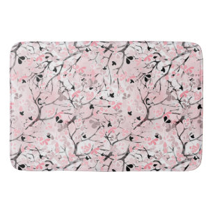 Tapis De Bain Fleurs de printemps fleuris feuilles branches pin