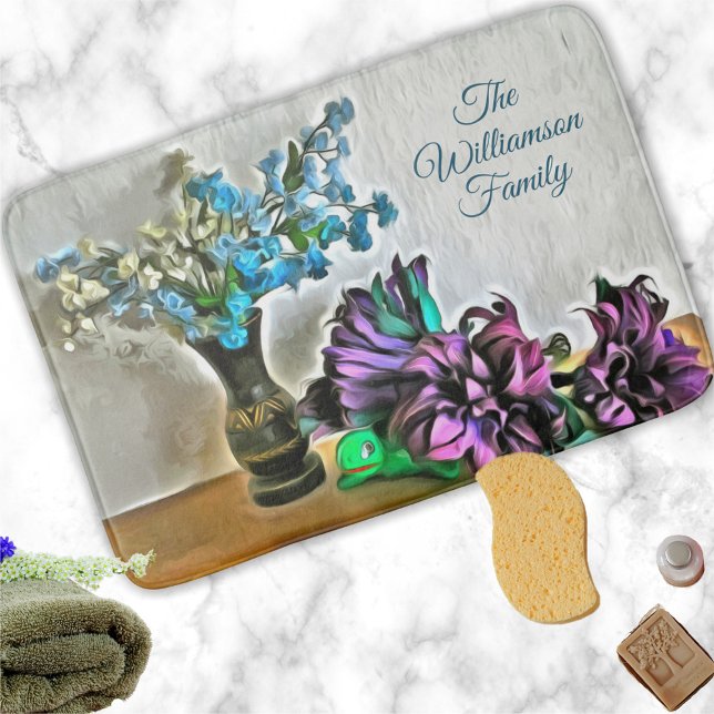 Tapis De Bain Fleurs de soie et de rousseur de maïs 2190 (Créateur téléchargé)