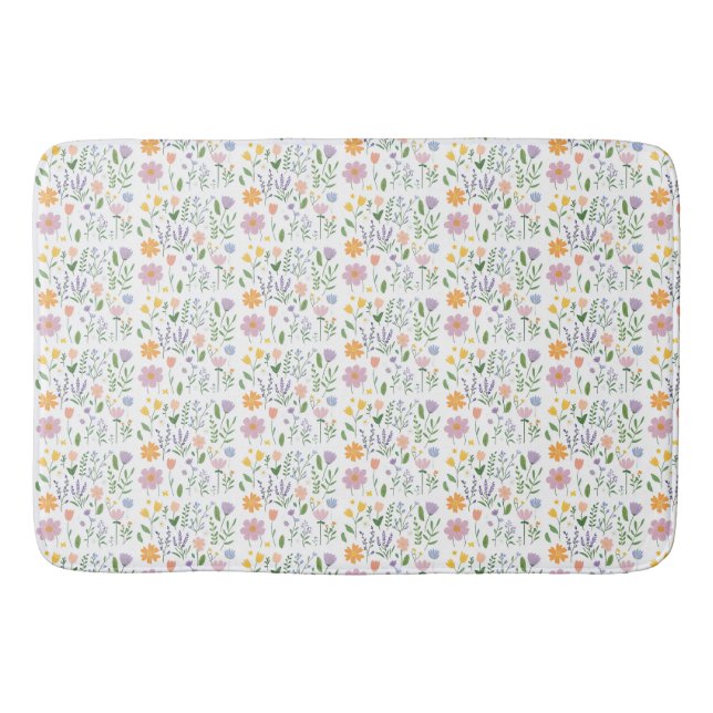 Tapis De Bain Fleurs Décoratives Fantaisistes (Devant)
