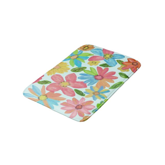 Tapis De Bain Fleurs d'été (Angle)