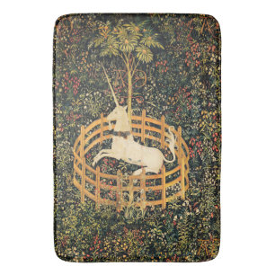 TAPIS DE BAIN FLEURS D'IMAGINAIRES UNICORNES ET GOTHIQUES, MOTIF