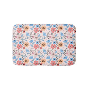 Tapis De Bain Fleurs douces et petits coeurs Mat de bain