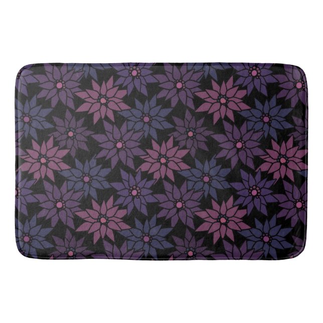 Tapis De Bain Fleurs florales Abstraites dessin motif romantique (Devant)