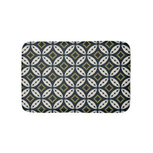 Tapis De Bain Fleurs géométriques sans couture : motif coloré.