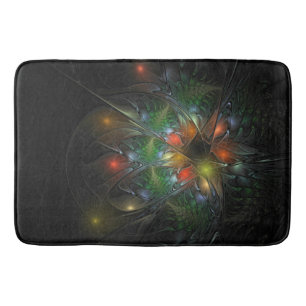 Tapis De Bain Fleurs imaginaires fractales douces et tendres