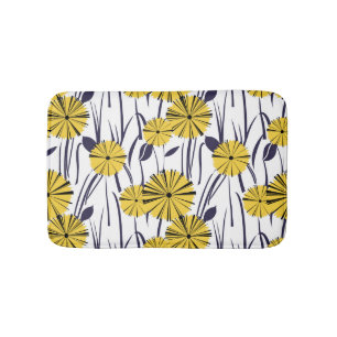 Tapis De Bain Fleurs jaunes