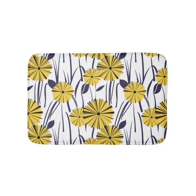 Tapis De Bain Fleurs jaunes (Devant)