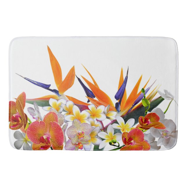 Tapis De Bain Fleurs Joie-Tropicales de floraison (Devant)