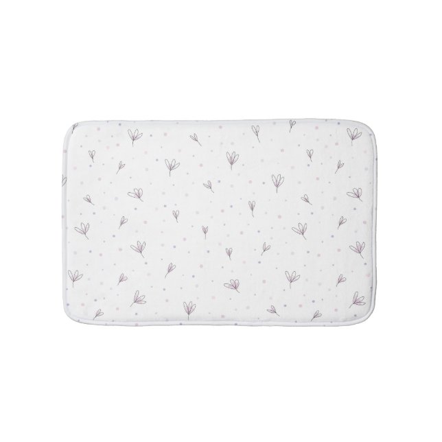 Tapis De Bain Fleurs Lilac (Devant)