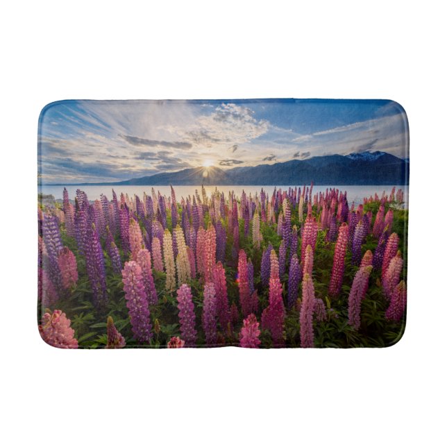 Tapis De Bain Fleurs | Lupines Nouvelle-Zélande (Devant)