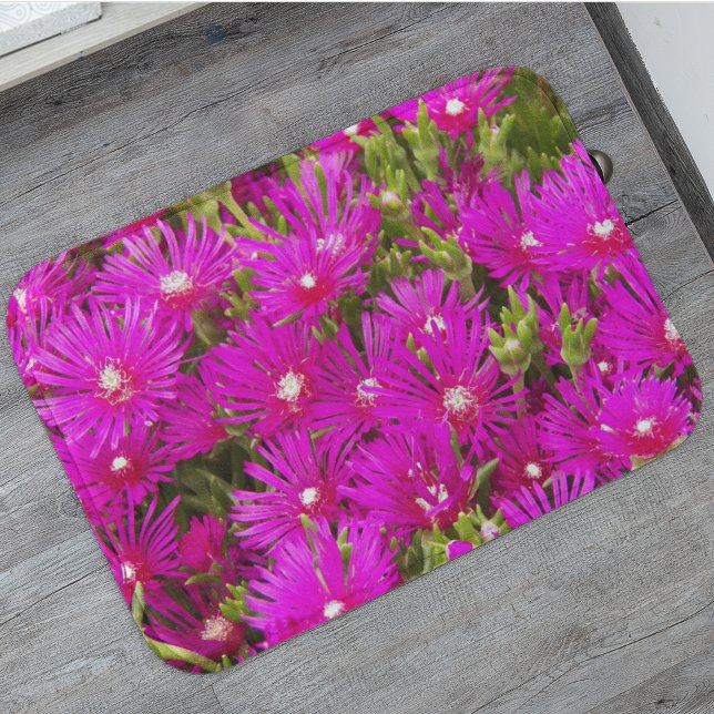 Tapis De Bain Fleurs Plantes de glace rose Floral (In Situ)
