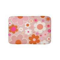 Fleurs Rétro Peach Blush Rose Orange Floral