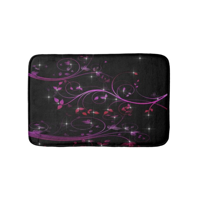 Tapis De Bain Fleurs roses chaudes (Devant)