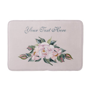 Tapis De Bain Fleurs roses Magnolia